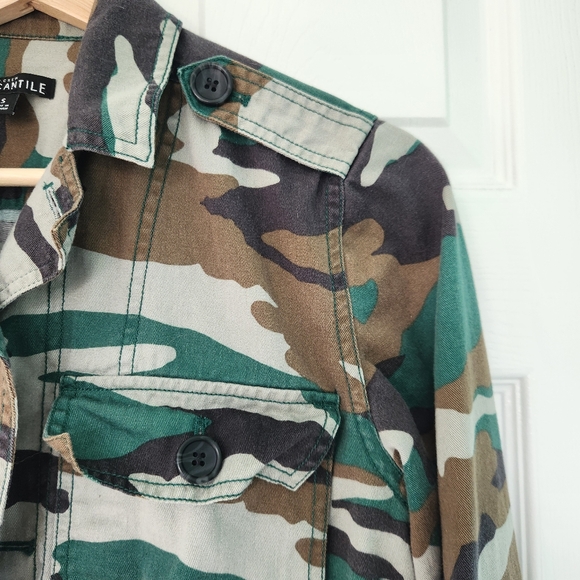 J Crew Mercantile Camo Print Button Up Lightweight Jacket Sz S - Picture 4 of 6